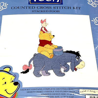 Disney Stacked Pooh 34020 Counted Cross Stitch Kit Piglet Eeyore