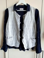 Beautiful vintage women's linen vest and shirt by "Pull and Beat"