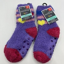 West Loop Kids Cozy Socks Non-Slip Small Shoe Size 4-8.5 Ages 3-5 yr Lot of 2