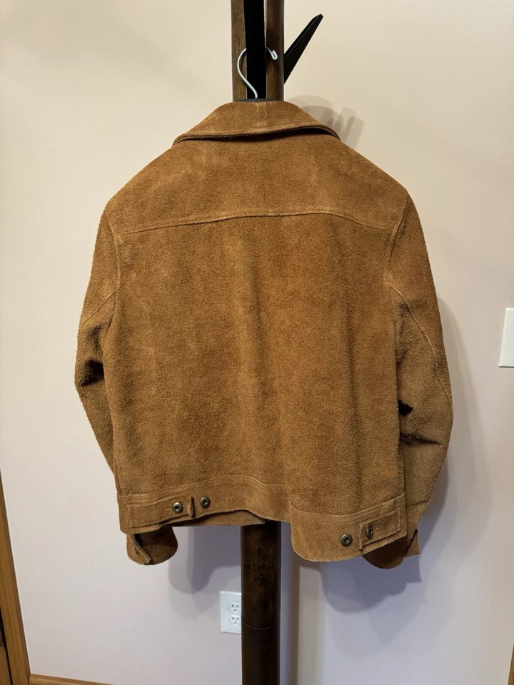 Schott 375W Cow Suede Women's Trucker Jacket Size XL - Image 3 of 4