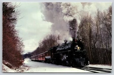 Postcard Milwaukee Road 261 Steamtown Winter Train Excursion 4-8-4 Class N