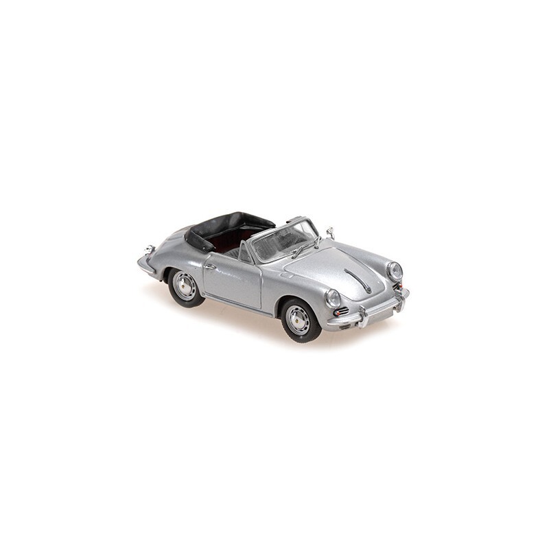 Porsche 356 C Cabriolet 1965 argent 1/43 Minichamps 940062330 voiture miniature de sport