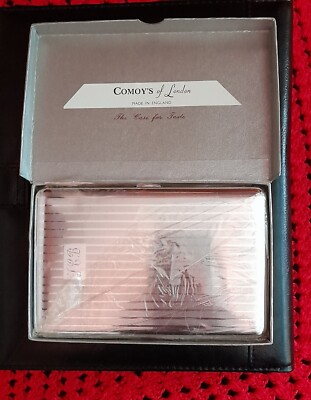 Vintage Comoy's Of London Cigarette Case, Original Box Made In England  1960s