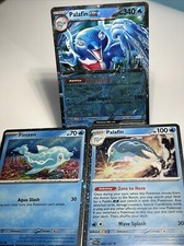 Palafin + Finizen + Palafin Ex SVP126 Pokemon TCG Cosmo Holo Set of 3