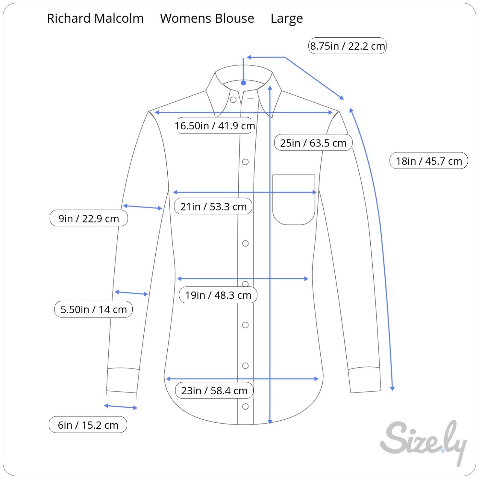 Richard Malcom Womens Button Down Long Sleeve Blo… - image 12