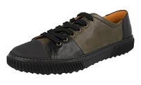 Prada Leder Stratus Sneaker - 4E3058 - Schwarz Oliv - Neu - 9 43