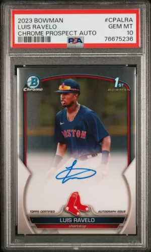 2023 Bowman Chrome Prospect Auto #CPA-LRA Luis Ravelo GM MINT PSA 10