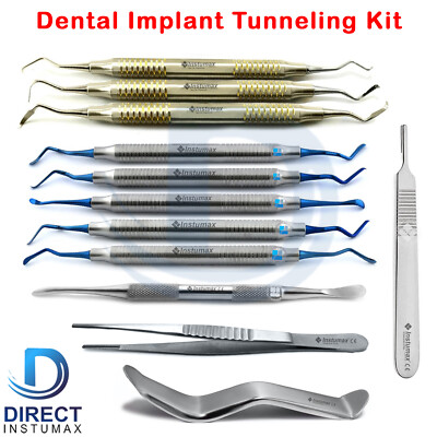 Kit D'instruments De Tunneling Dentaire – Acier Inoxydable Médical, Autoclavable, Pour Implantologie