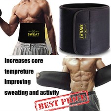 Men's Abdomen Fat Burner Tummy Control Body Shaper Waist Trainer Gym Sweat Belt