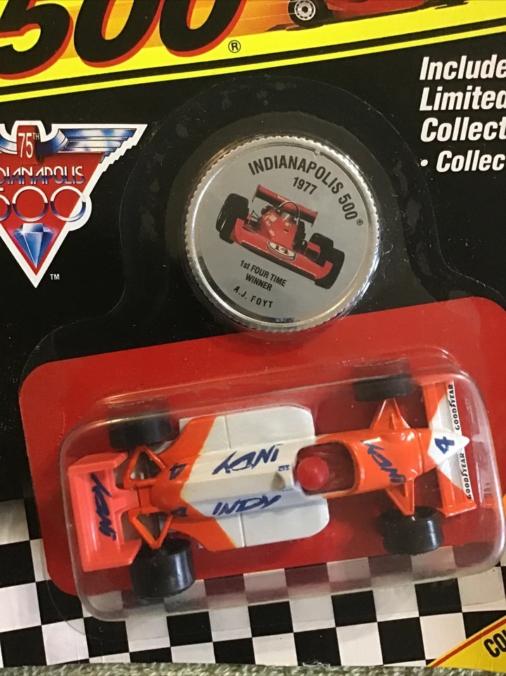 1990 Matchbox AJ FOYT 4 Time Winner / #4 Indy 75th Indy Car 1/64 Limited Diecast - Image 2 of 4
