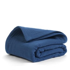 100 Cotton Muslin Throw Blanket Gauze Blanket 50"X70" Throw 4 Layered for Co...