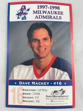 IHL 1997-98 Milwaukee Admirals Hockey Postcard #16-Dave Mackey