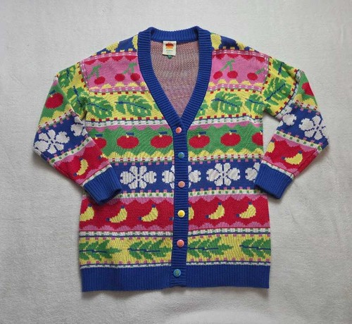 S Farm Rio x Anthropologie Sweet Orchard fruit knit cardigan oversized sweater 2