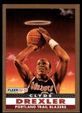 Clyde Drexler 1992-93 Fleer #250 Trail Blazers NBA READ FREE SHIP AutographDen