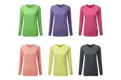 RUSSELL Damen Langarmshirt Longsleeve Basic Shirt Rundhals XS-XXL R-167F NEU 