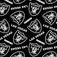 Las Vegas Raiders Allover AFC West Fleece Fabric