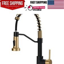 Black Faucet Kitchen,Commercial Black Gold Kitchen Faucet Matte Black Modern ...