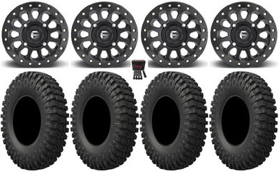 Fuel Vector Beadlock 15'' Wheels 33'' MotoCrusher Tires Can-Am Defender
