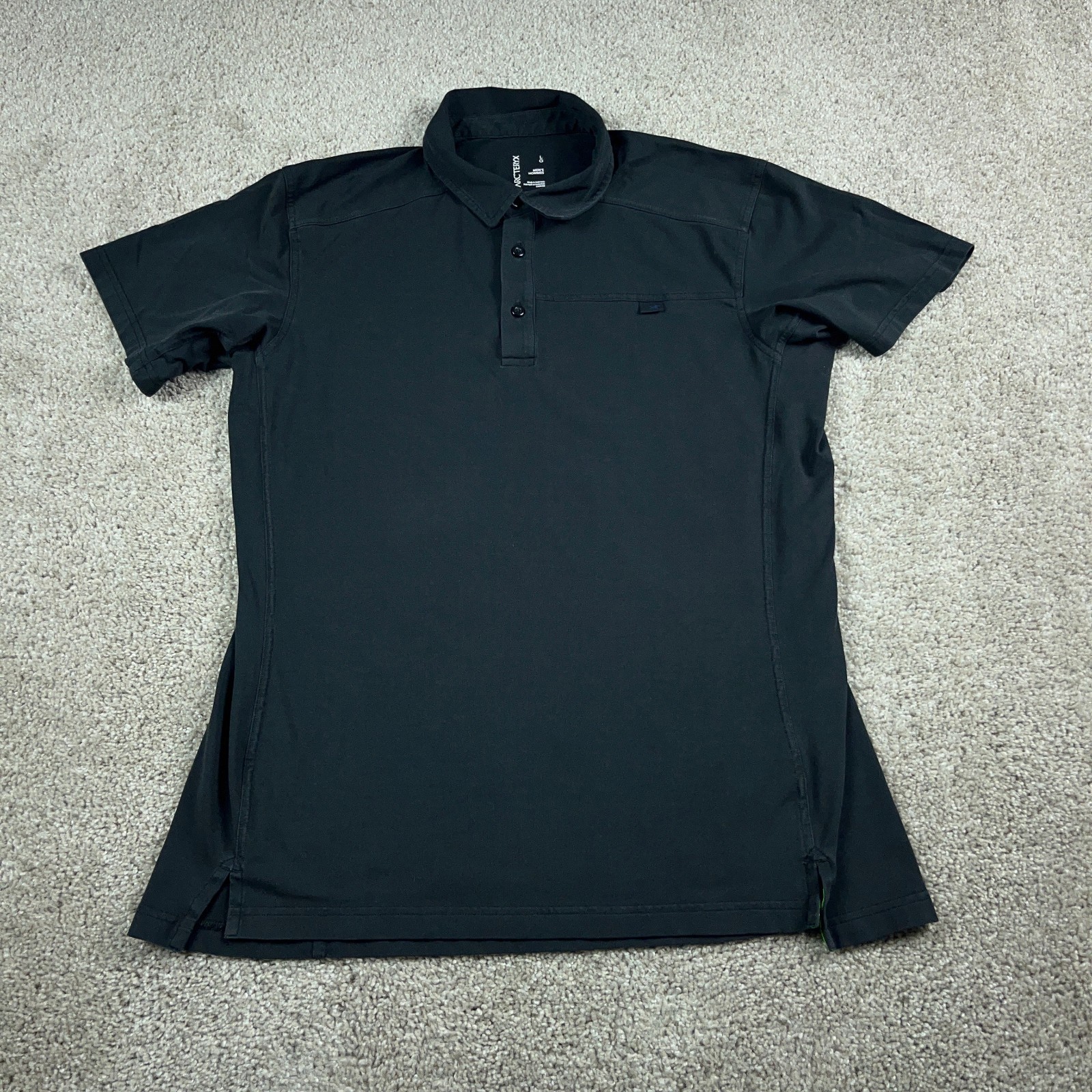 ARC'TERYX Polo Arcteryx uomo grande nera prigioniera ufficio carriera golfista golf outdoor