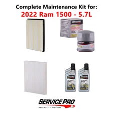 2022 Ram 1500 5.7L Complete Air, Oil & Cabin Filter Kit (5W-20)