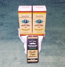 Volumizing Hair Texture Styling Powder & Moustache Wax-Men's Grooming Bundle Lot