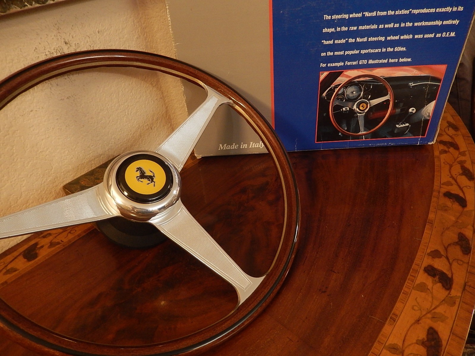FERRARI 275 GTB 4  330 - 365 2+2  Daytona NARDI VINTAGE Wood Steering Wheel 38cm