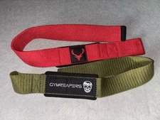Gymreapers & Bucked Up Lifting Wrist Straps for Weightlifting Military Green 18”