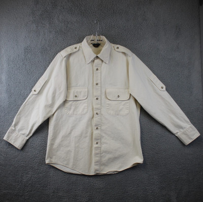 Vintage Separate-Lees By Lee Off White Shirt Men's Large Button Up Made in USA