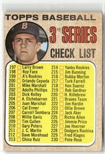 Checklist 1968 Topps Set-Break #192 231-283 Baseball Card