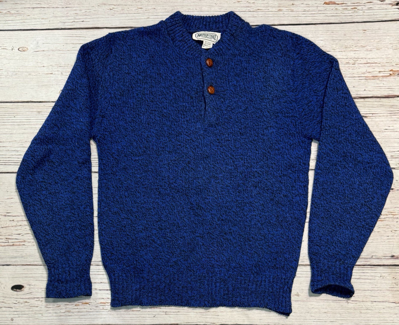 Vtg American Eagle Outfitters Sweater Blue Wool Blend Men’s Sz M. USA