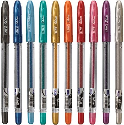 linc Shine Glitter Gel Pen, 10 CT Assorted | 10 Count (Pack of 1), 