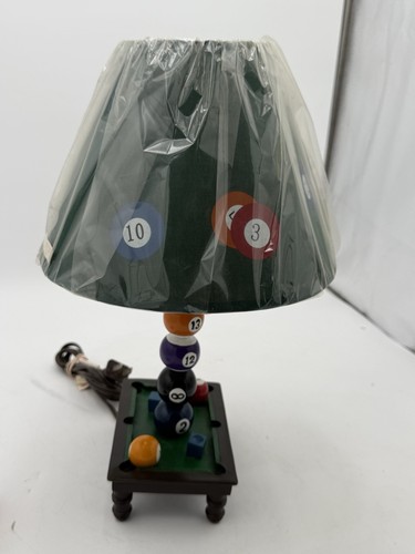 🎱BILLIARD Pool Table 🌟🎱balls Desk Lamp ORIGINAL GREEN FELT SHADE Game Room - Picture 6 of 12