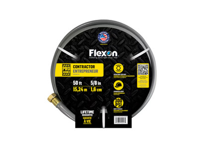 FLEXON 5/8-in x 50-ft Contractor -Duty Vinyl Gray Hose