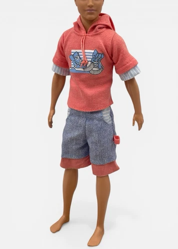 Vintage Mattel 1993 Kevin Teen Doll Outfit Shorts and Hoodie Shirt