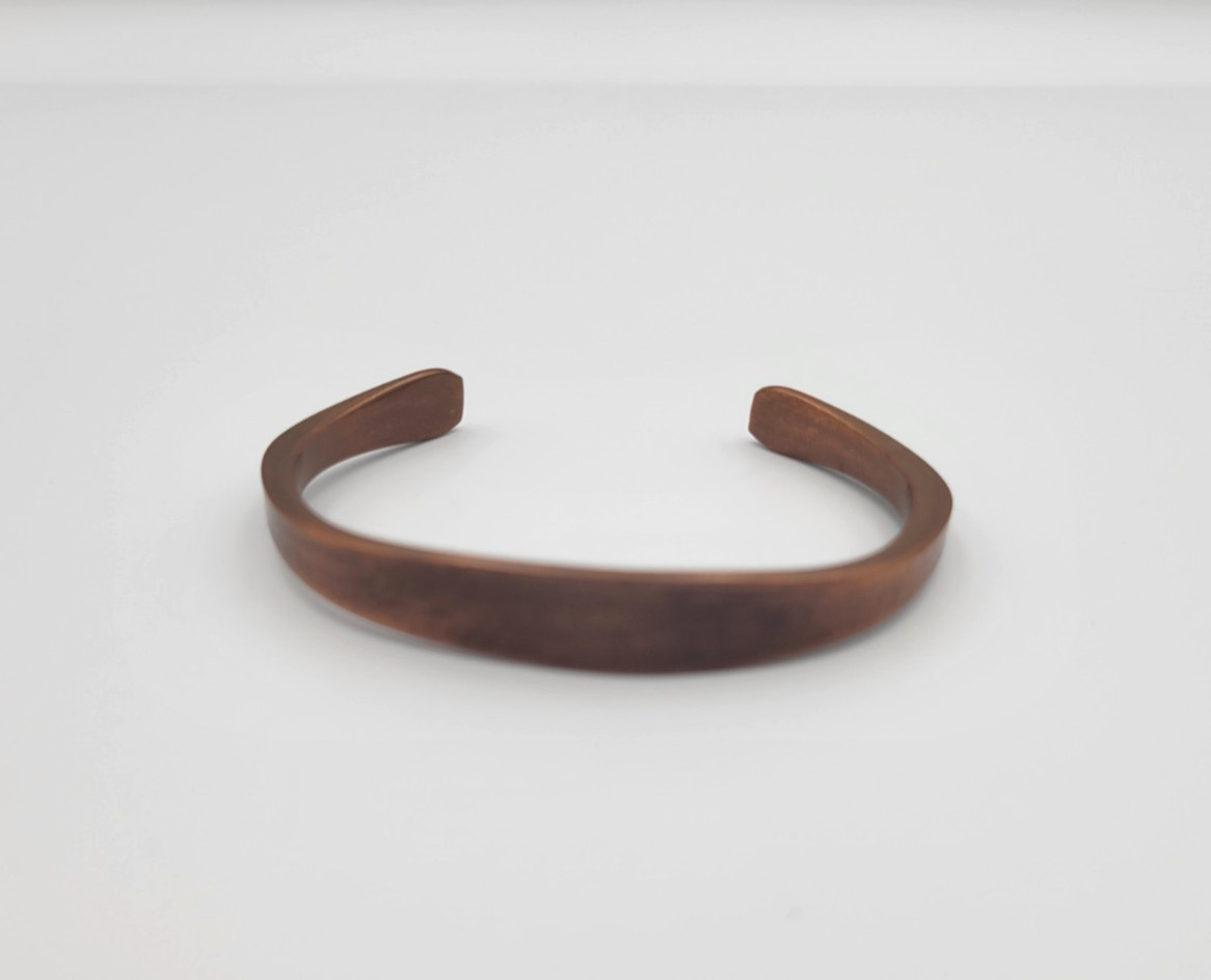 Artisan Solid Brushed Copper Cuff Minimalist Brac… - image 9