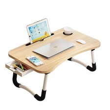 Lap Desk with Storage Drawer, Holders for Cup and Tablet, Laptop Bed Tray Tab...