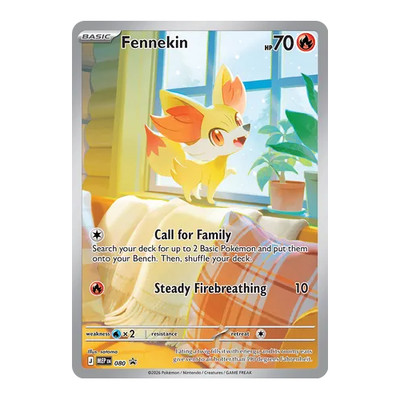 Pokémon TCG Fennekin Chaos Rising Black Star Promo 080 (New & Sealed)