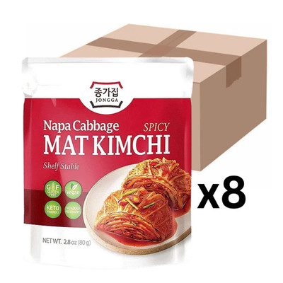 8er-Pack Jongga Napa Cabbage Kimchi geschnitten 80g