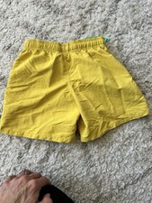Patagonia Shorts Kids Youth Size Small 6 Yellow Baggies Nylon Swim