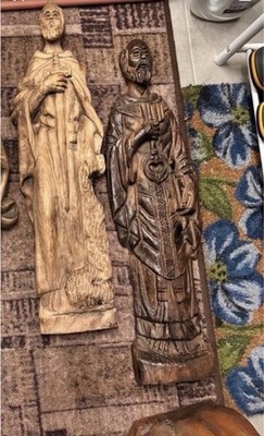 Apostel, Holzfigur Petrus und Paulus St. Martin, Figuren Aus Holz