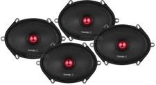 4 Pack DS18 PRO-X57.4BM 5x7 4-Ohm Mid-Range Loudspeaker Aluminum Bullet Speakers