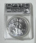 2011 ANACS MS70 25th Anniversary American Eagle First Day Issue 1oz Silver Coin