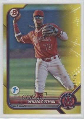 2022 Bowman Draft 1st Edition Yellow Foil 69/75 Denzer Guzman #BD-20 0z0v