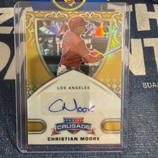 2025 Panini Crusade #CS-CMR Christian Moore Classic Signatures Auto Gold #4/10