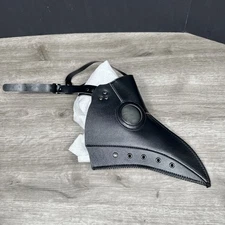 Plague Doctor Mask Birds Mouth Long Nose Beak Faux Leather Steampunk Cosplay