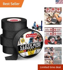 High Temp Wire Harness Tape - 3/4 inch x 50 ft, 5-Pack, Black