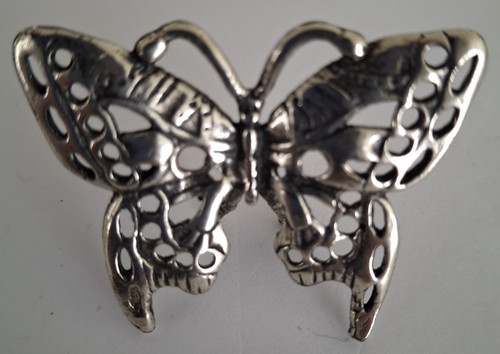 Vintage Silver Alloy Marco Dorland Miniature Butterfly Lth1 1/2" Wth 13/4" 0.4oz
