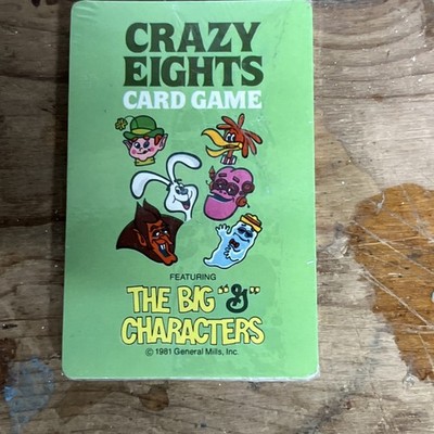 Vintage 1981 General Mills Crazy Eights Card Deck, The Big Characters Sealed NEW