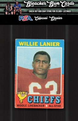 1971 Topps 114 Willie Lanier Rookie Creased