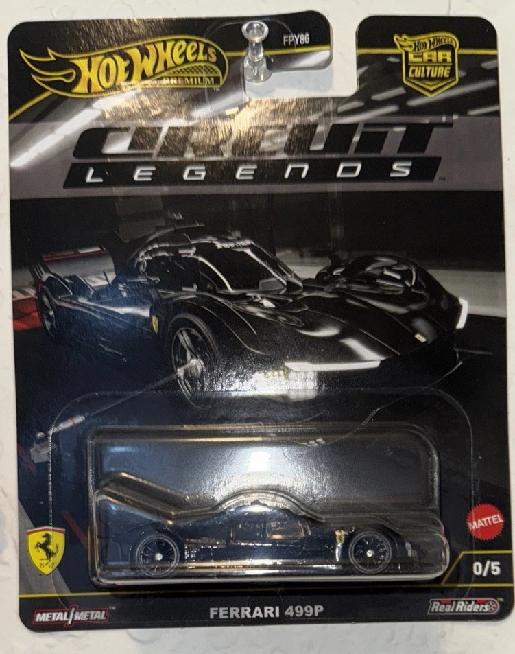 Hot Wheels Chase Premium Car Culture 2025 Circuit Legends Ferrari 499P negro Foto 2 de 4